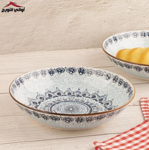 صحن غزير ازرق مزخرف