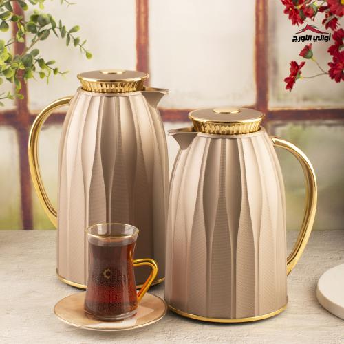 طقم ترامس اناقه بني مذهب