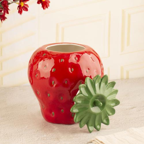 علبة سيراميك شكل فراولة