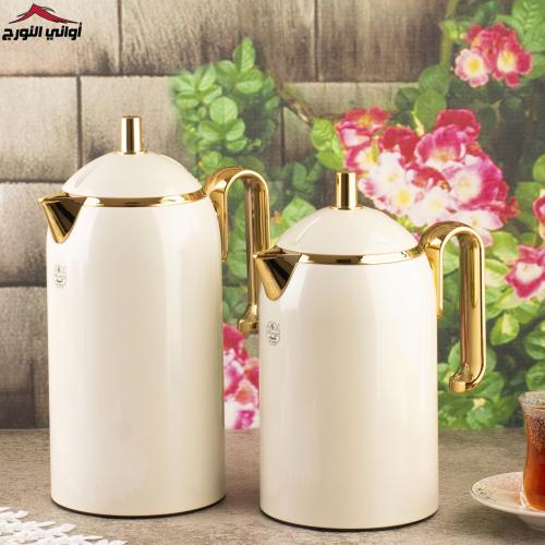 طقم ترمس أليس لؤلؤي مذهب