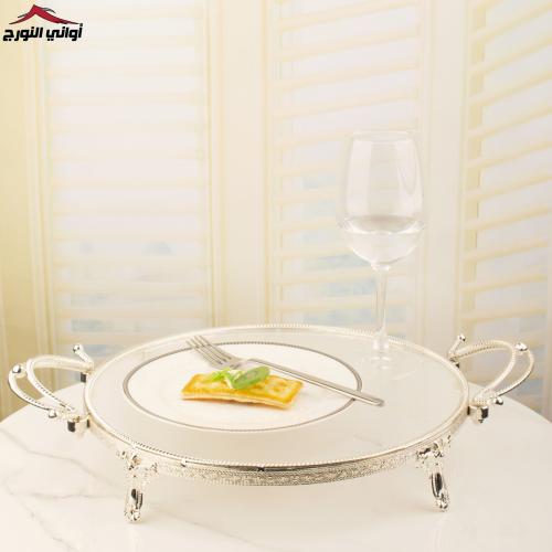 تبسي دائري رنيم فضي