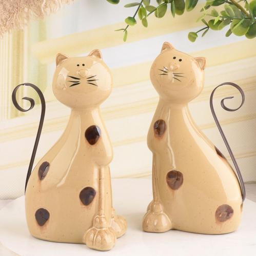 طقم مجسم قطط (قطعتين)