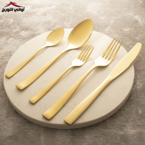طقم ملاعق 30 قطعة ذهبي