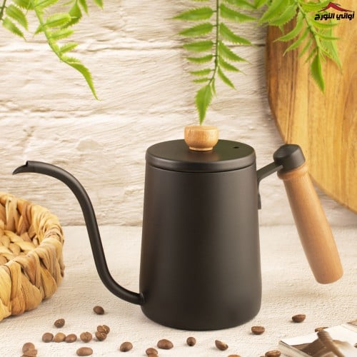 ابريق تقطير بيد خشب أسود