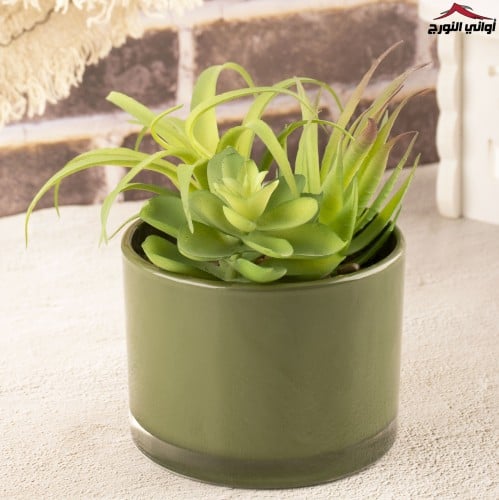 فازة زهور أخضر