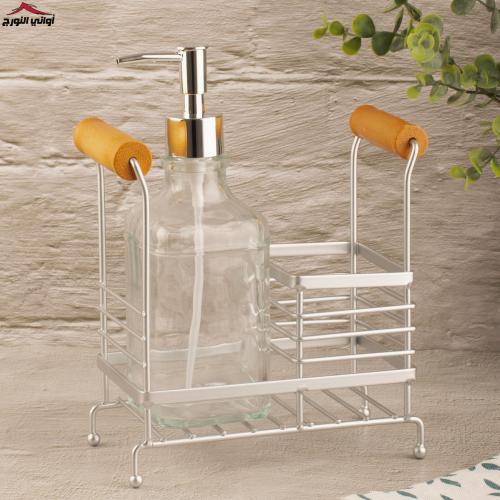 ستاند وحامل علبة صابون فضي