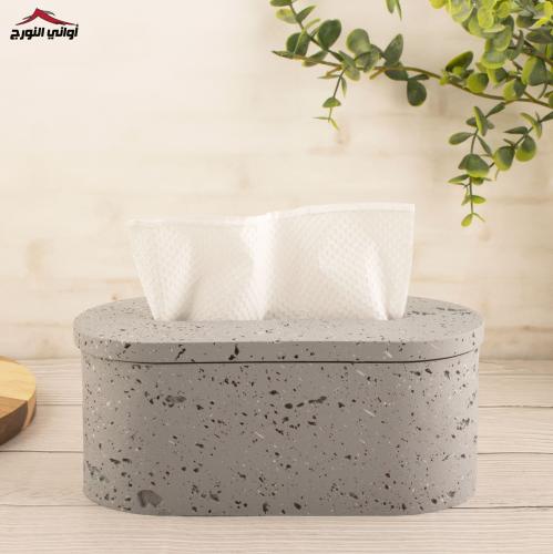 علبة مناديل رمادي