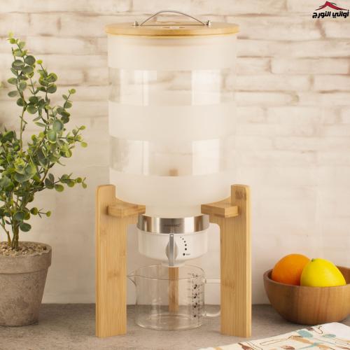 حافظة أرز بقاعدة خشب