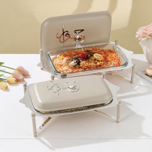 صينية بوفيه مستطيل (جوار)بيج فضي