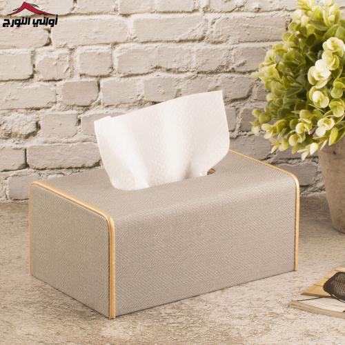 علبة مناديل رمادي