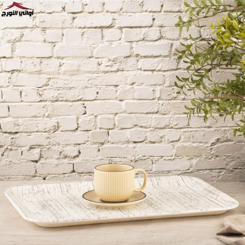 تبسي ملامين لارين ابيض بخطوط رمادي