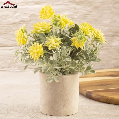 فازة زهور أصفر