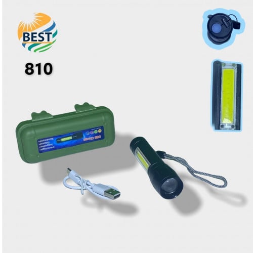 كشاف يدوي بعدسة بؤرية وإضاءة جانبية