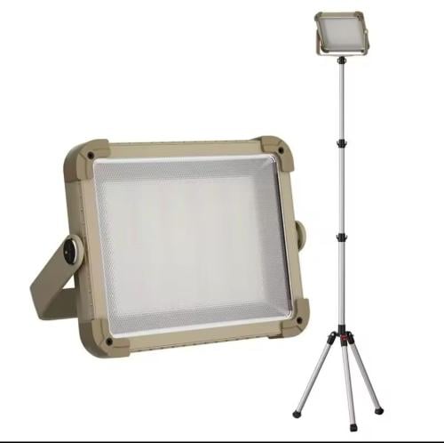 كشاف ستاند 2.5 متر يعمل بالكهرباء والطاقة الشمسية بقوة 180 واط وبطارية 8800 مللي أمبير