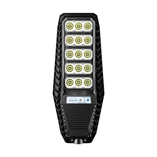 كشاف طاقة شمسية 500 واط – حساس حركة + ريموت + قاعدة 50 سم | لوح مدمج بذكاء