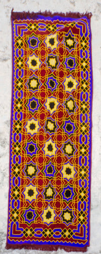 فرشة رحلات صناعة سورية - مطرزة - مقاس 1×3 متر