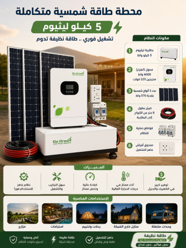 محطة طاقة شمسية 4000 واط – نظام متكامل