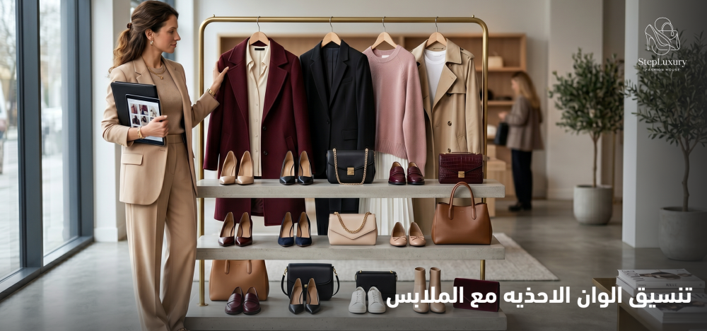 تنسيق الوان الاحذيه مع الملابس