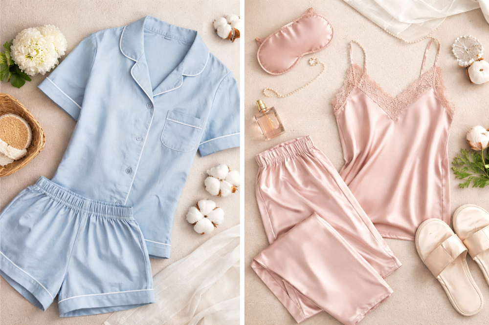 الفرق بين البيجامات القطن والحرير: أيهما أفضل؟