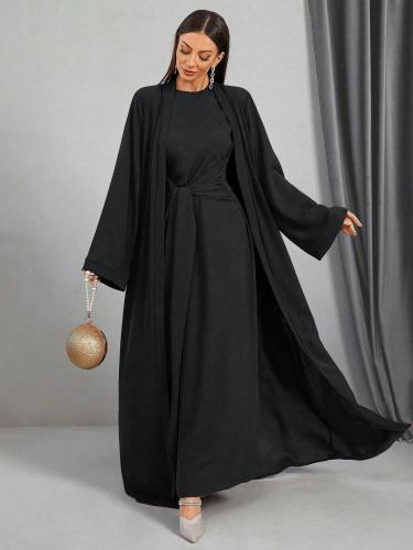 ثوب نسائي مجموعة مع وشاح شيفون