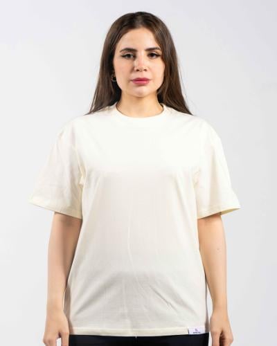 تي شيرت بأكمام قصيرة وأكتاف منسدلة
