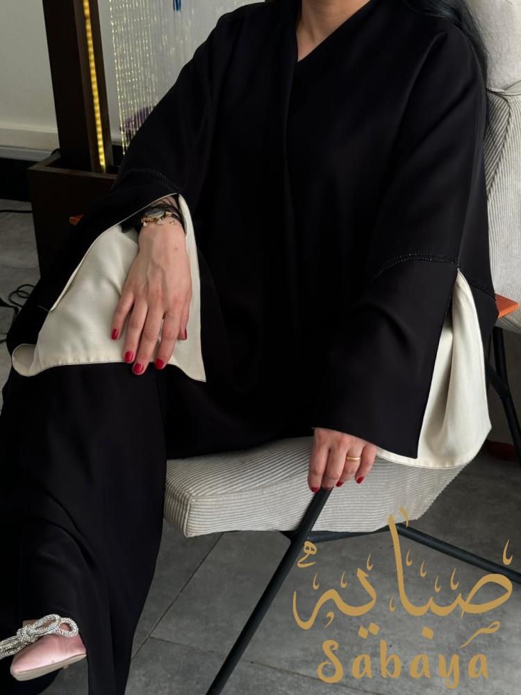 عباية دبل فيس اسود
