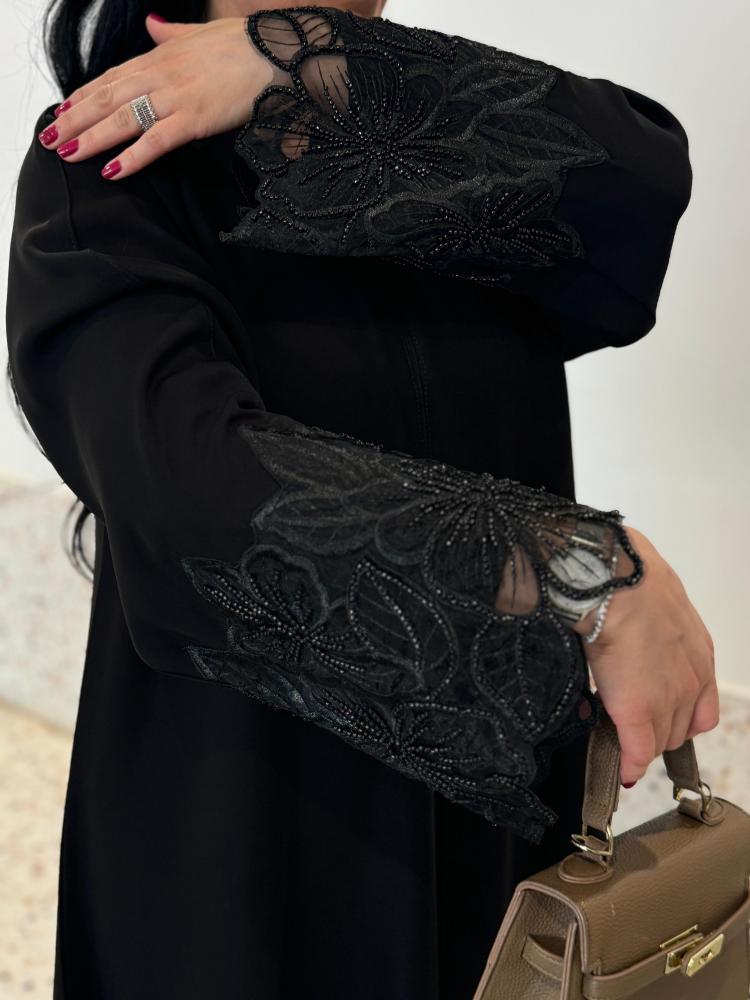 عباية تطريز ورد