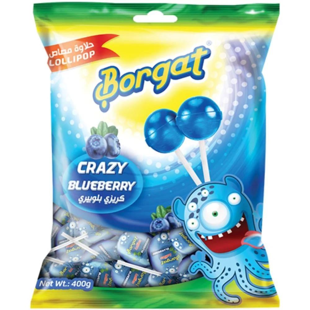 حلاوة مصاص بورقات  توت أزرق 10 جرام 40 حبة