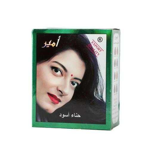 حنة الشعر أمير لون اسود عبوة تحتوى على 6 أكياس