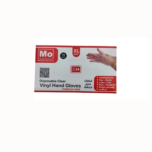قفاز فينيل شفاف مقاس XL شد 700 MO