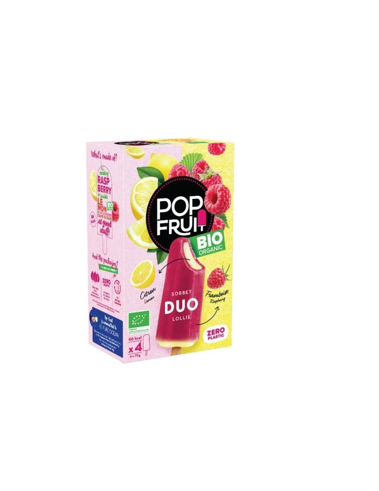آيسكريم توت العليق والليمون العضوي من Pop Fruit