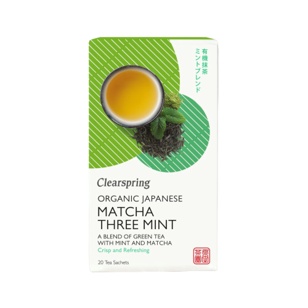 شاي ماتشا ياباني بثلاثة انواع نعناع عضوي - 20 كيس شاي