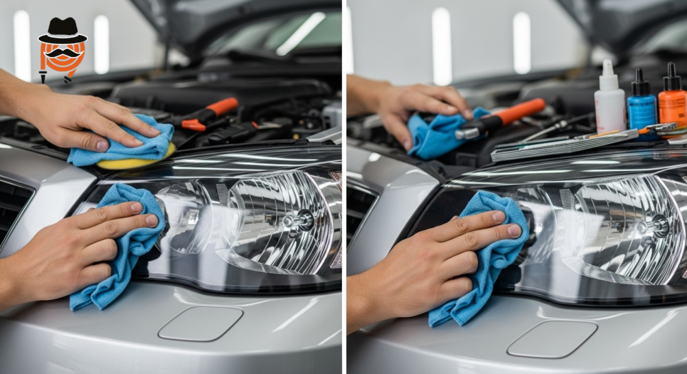 افضل طريقة تلميع الانوار الامامية