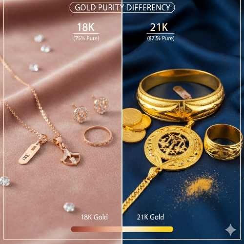 الفرق بين عيار ١٨ و٢١