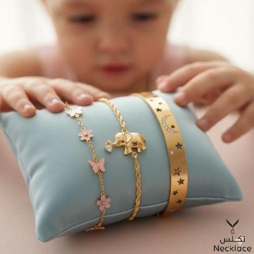 اساور ذهب اطفال بنات