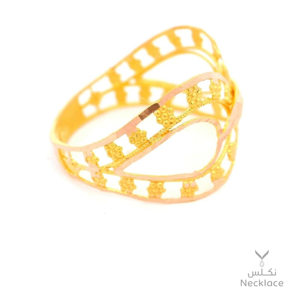 خاتم ذهب ريشة الذهب عيار 21 (RN.5597)