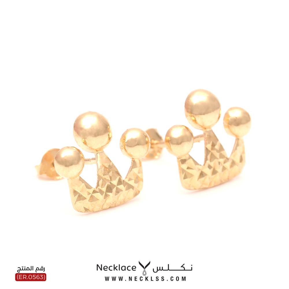 حلق ذهب عيار 18 (ER.0563)