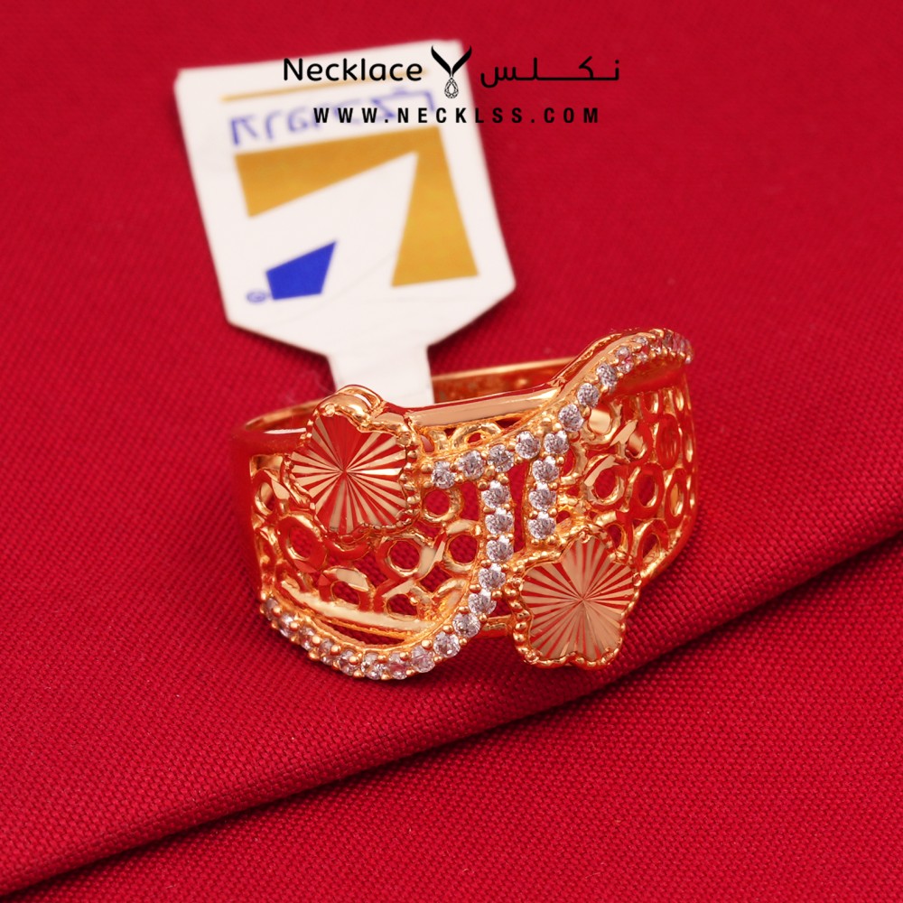 خاتم ذهب لازوردي (RNLZ.0187)