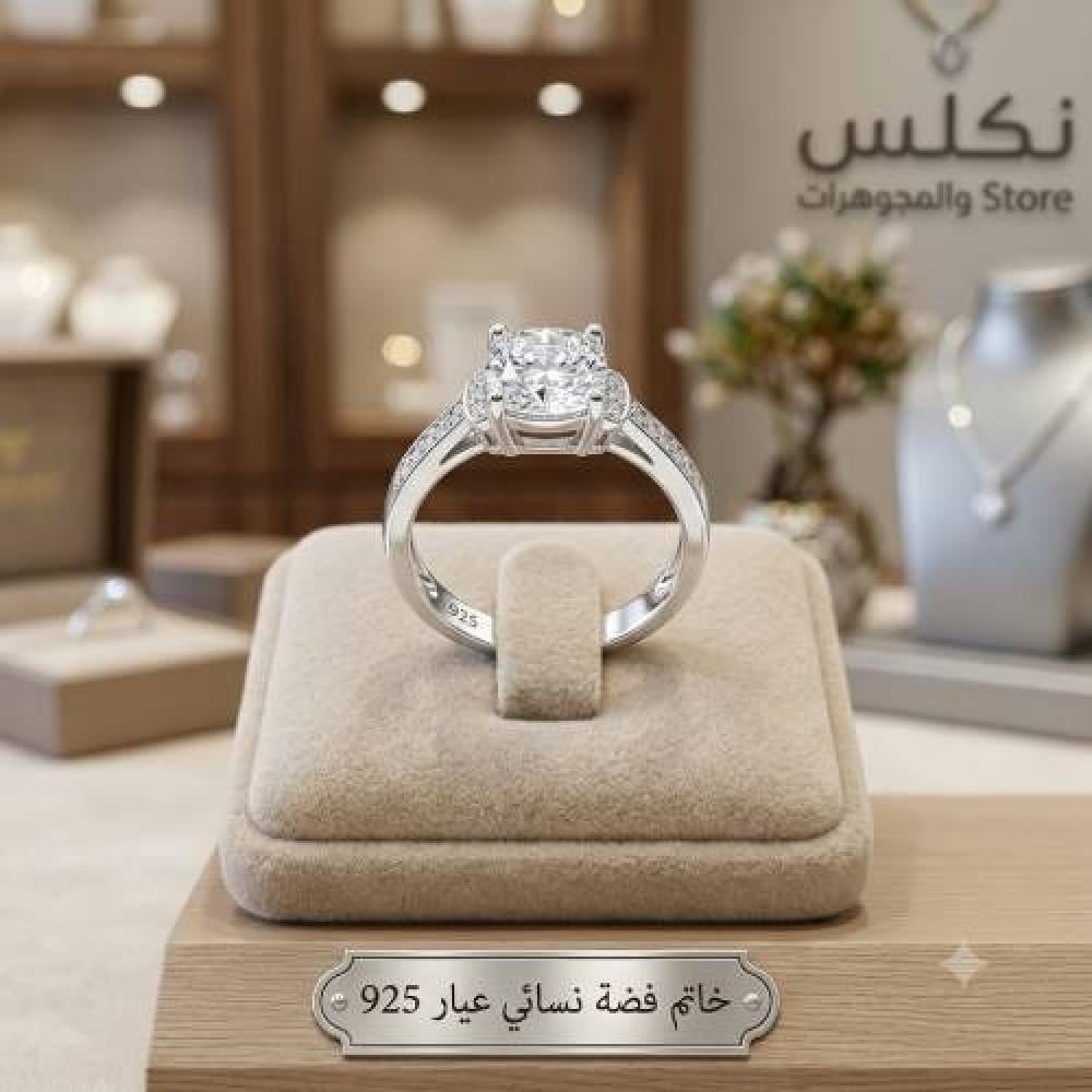 خاتم فضة نسائي عيار 925