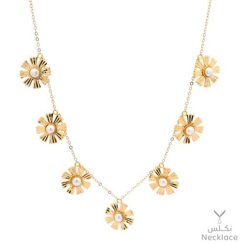 قلادة ذهب ملكية متقنة عيار 21 (NC.5387)