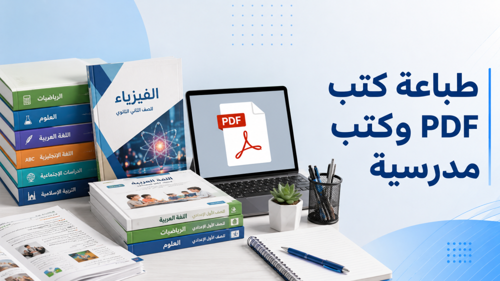 طباعة كتب PDF وكتب مدرسية: دليلك لتجهيز الكتب للطباعة بجودة واضحة