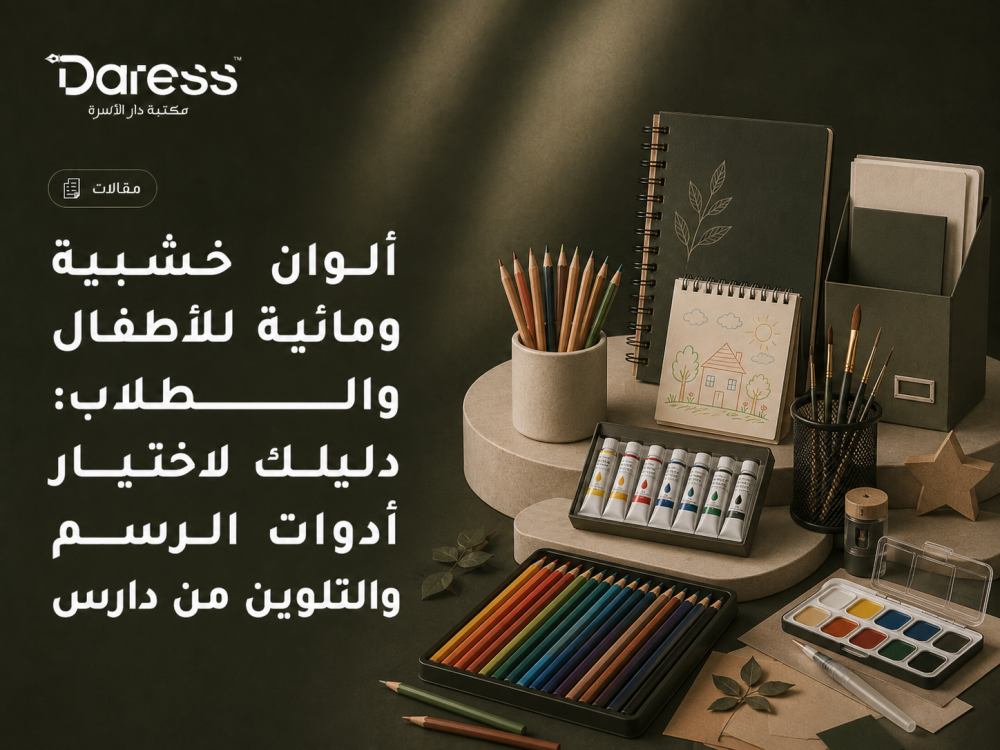 ألوان خشبية ومائية للأطفال والطلاب: دليلك لاختيار أدوات الرسم والتلوين من دارس