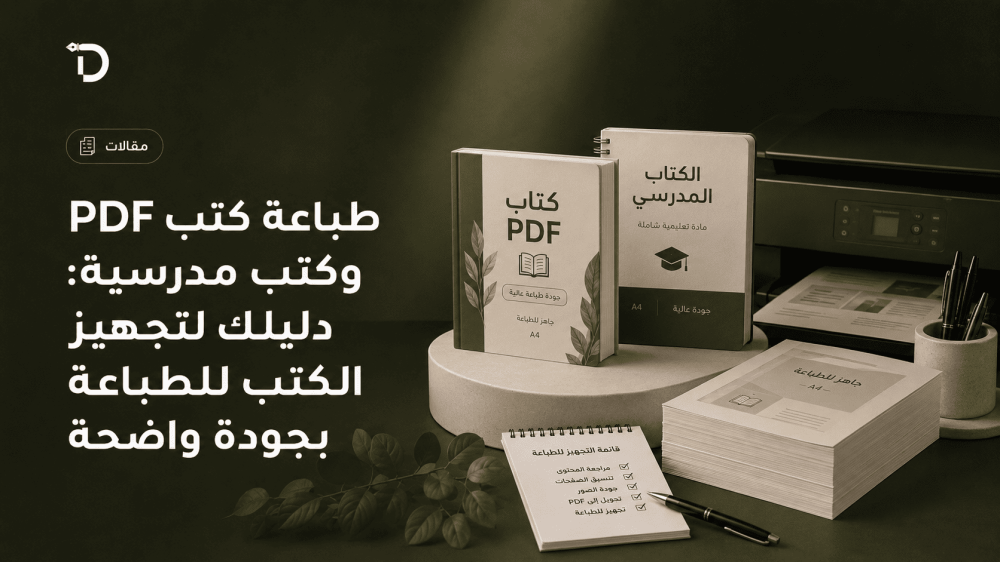 طباعة كتب PDF وكتب مدرسية: دليلك لتجهيز الكتب للطباعة بجودة واضحة