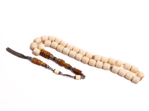 سبحه عظم مع امام كوك 33 خرزة بتكتيل إسطنبولي فاخر