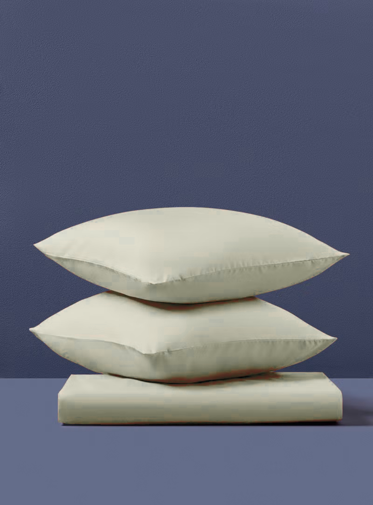 طـقـم شـرشـف 3 قـطـع مـزدوج -اوف وايت