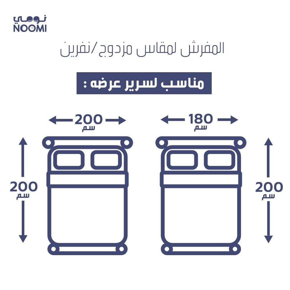 مفرش فلوريا مايكروفايبر باستيل مزدوج 8 قطع
