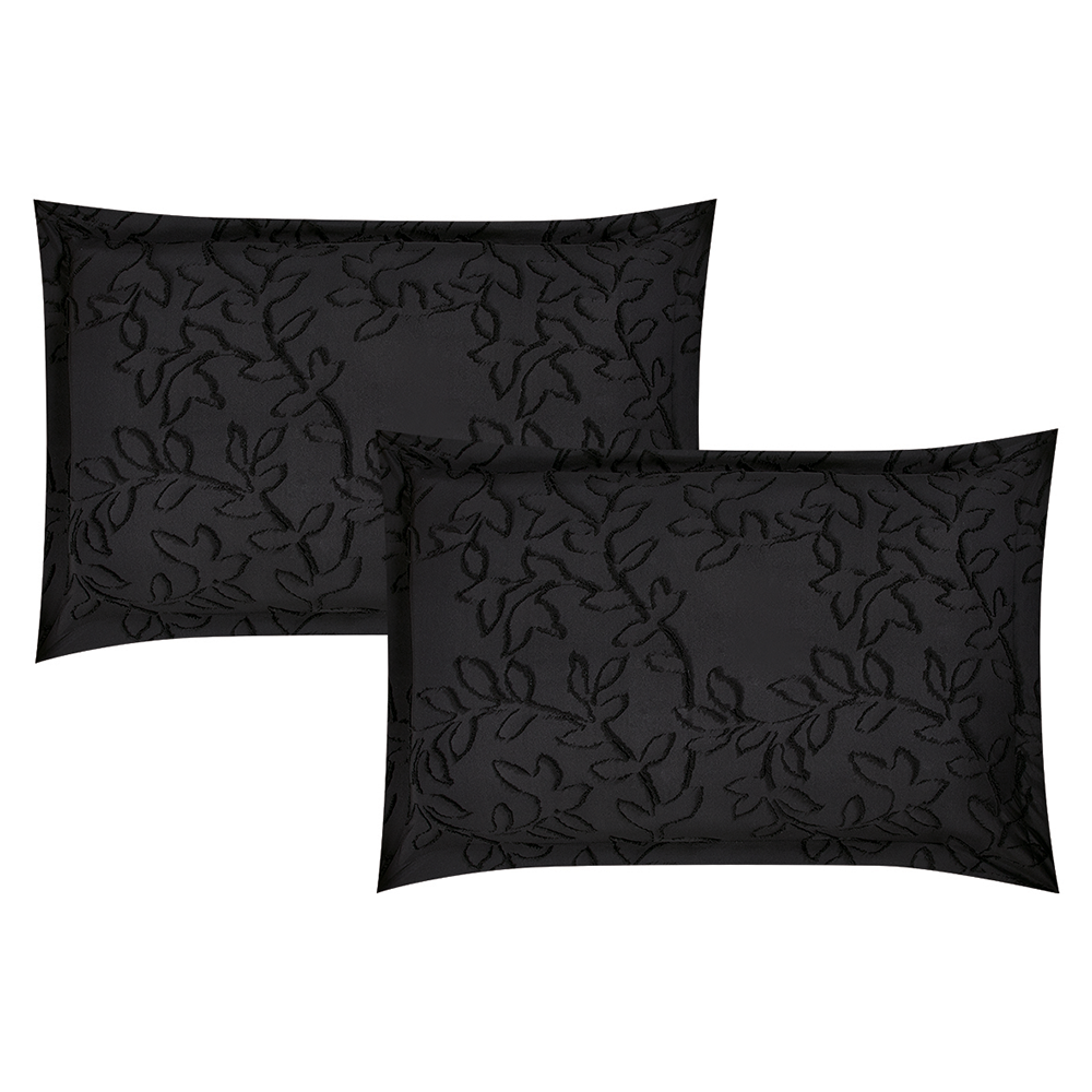 مفرش فلوريا مايكروفايبر أسود نفر ونص 5 قطع