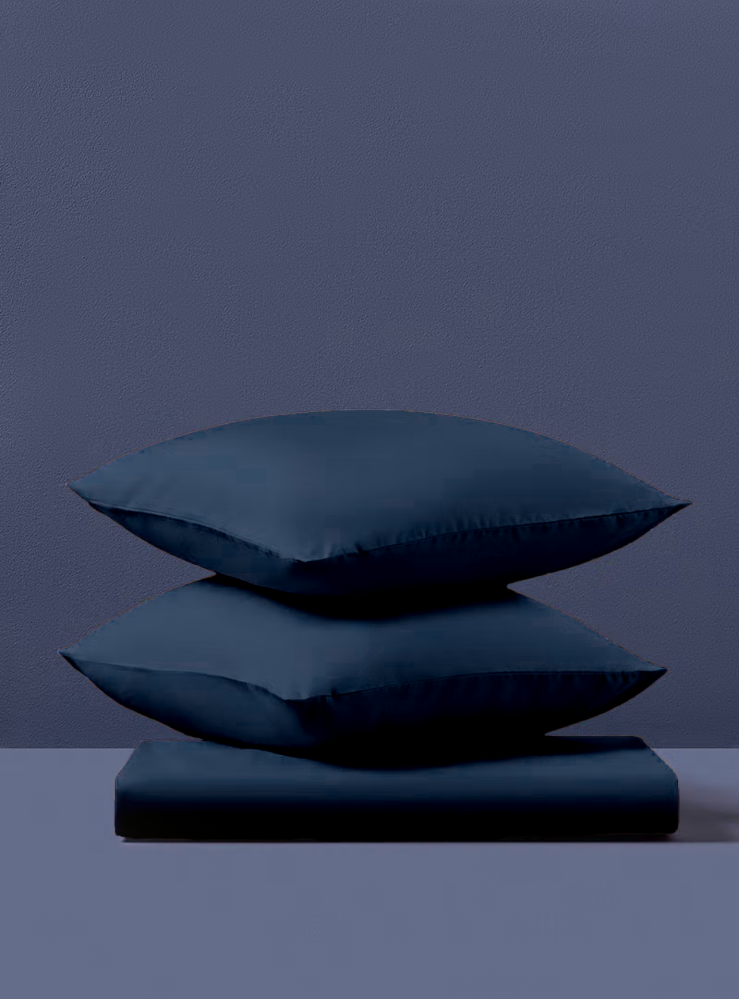 طـقـم شـرشـف 3 قـطـع مـزدوج -كحلي