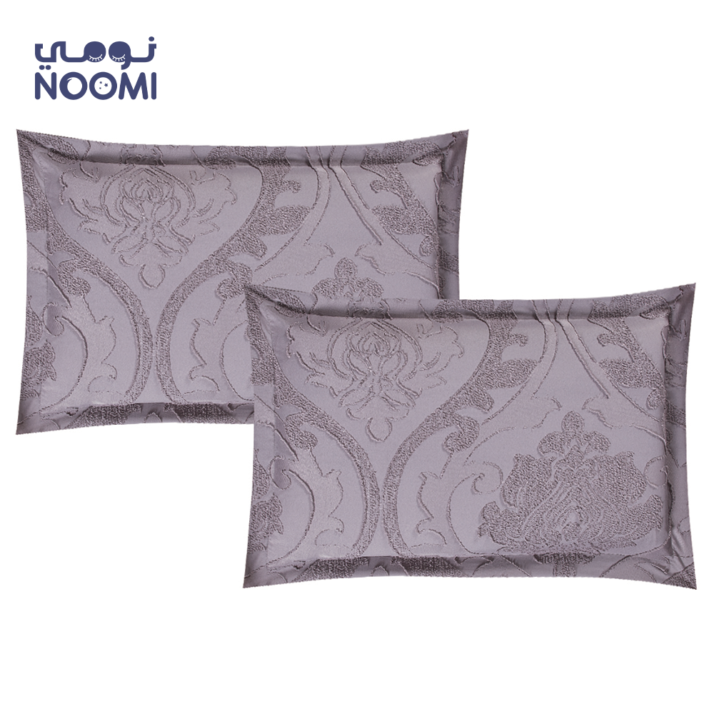 مفرش كراون مايكروفايبر مطرز نفرين 7 قطع موف غامق