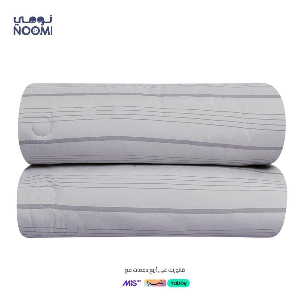 مفرش جومانا مايكروفايبر فندقي  نفرين 8 قطع رصاصي فاتح